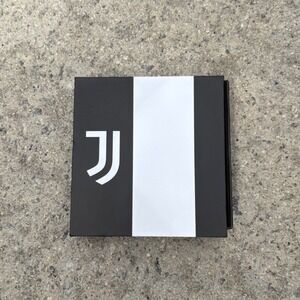 Juventus Official Product Black Logo Coin Pouch Wallet Zippered Case with Box